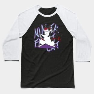 Ninja Fruit Cat Baseball T-Shirt